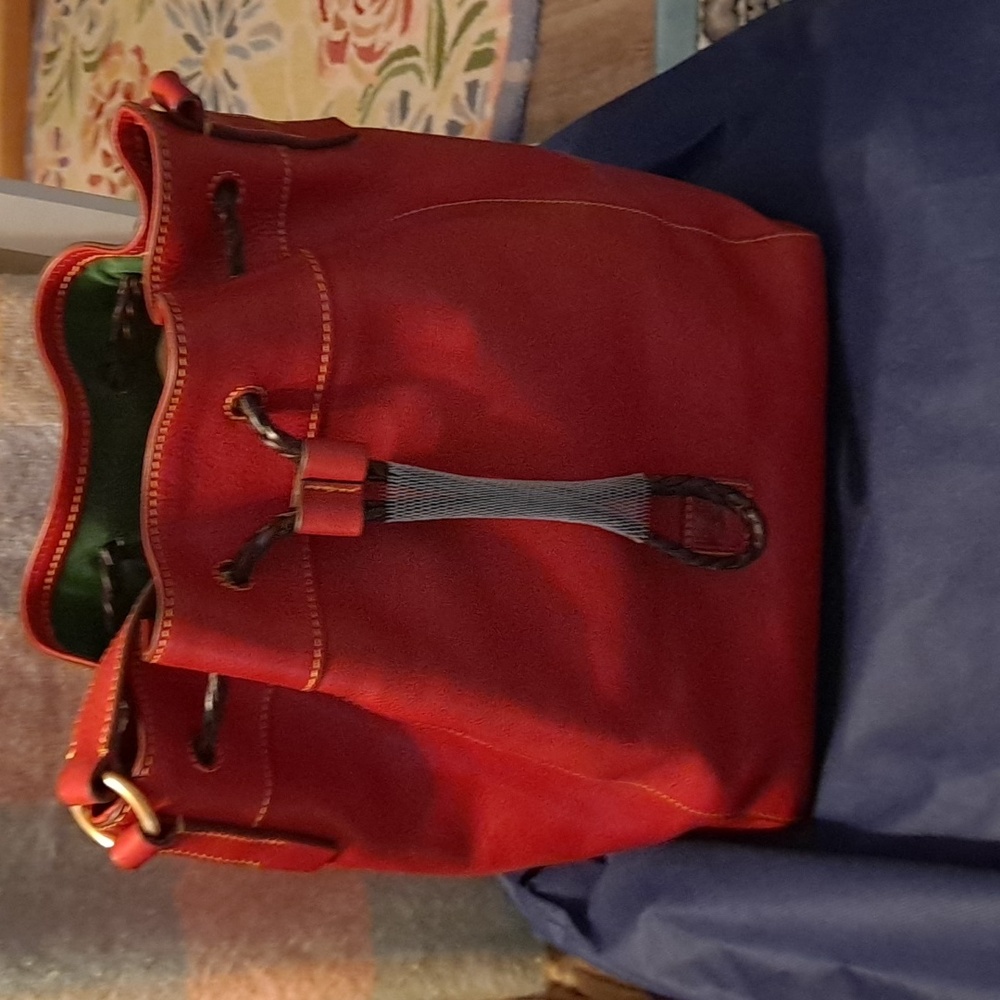 Dooney and Bourke Large Hattie in red Florentine leather